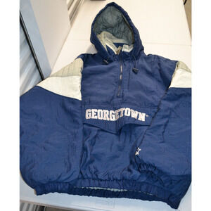 Starter Mens Georgetown Hoyas Pullover Over Pocket Jacket Sz XL - Vintage VTG